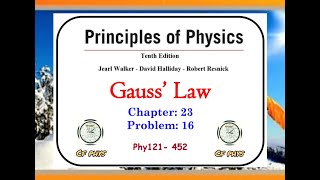 Chapter 23  Problem 16 Gauss Law [upl. by Silvie876]