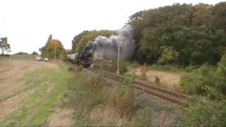 50 3708 mit einem Fotogüterzug in Langenstein [upl. by Camala]