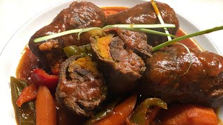 BEEF ROLLS  rinderrouladen recipe how to make beef rolls  LET’S EAT [upl. by Monia]