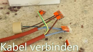 Tutorial Kabel verbinden  Wago Klemmen  in Verbindung mit GU10 Fassung  abisolieren [upl. by Lachlan66]