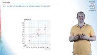 Beschrijvende statistiek  wat is correlatie En wanneer is er sprake van vwo3  WiskundeAcademie [upl. by Gnaht]