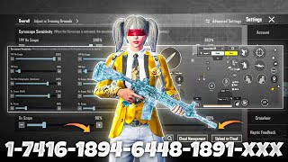 NEW UPDATE 34🔥BEST SENSITIVITY CODE  CONTROL SETTINGS BGMIPUBG MOBILE [upl. by Lubin659]