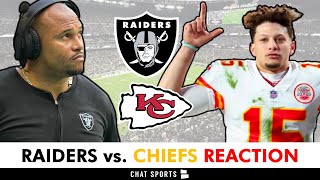 Raiders vs Chiefs INSTANT PostGame Reaction amp Raiders News On Aidan O’Connell Patrick Mahomes [upl. by Akilam867]