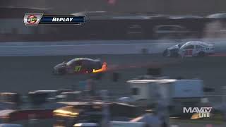 Gracie Trotter and Jason Kitzmiller HUGE Crash  2021 ARCA at Michigan [upl. by Alrad]