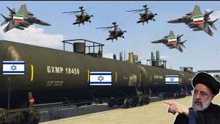 Irani Fighter jets amp War Helicopters Attack On Israeli Army Oil Tankers Convoy In Jerusalem GTA5 [upl. by Belak]