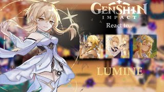 Fontaine react to Lumine  Traveler  Genshin impact  Made by Yukra [upl. by Elicec13]