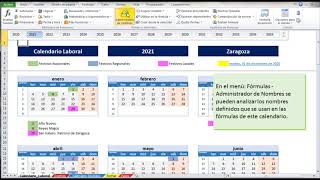 Calendario Laboral Dinámico en Excel [upl. by Arramat]