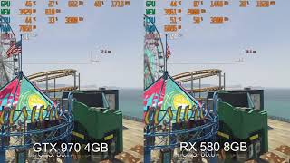 GTX 970 4GB VS RX 580 8GB GTA V [upl. by Shina]