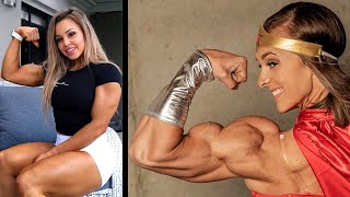 Muscle Girls flexing ripped Muscles 💪 Fbb posing Abs Biceps Qauds 🏆 Workout Motivation [upl. by Amaras83]