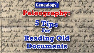 5 Tips on How to Read Old Documents Paleography [upl. by Aled440]