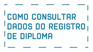 Como consultar dados do Registro de Diploma [upl. by Aoht]