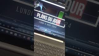 Plans du jour  Lundi 5 aout 2024 formationtrading tradingdebutant carnetdordre [upl. by Neils]