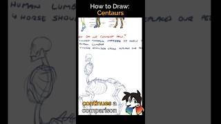 How to Draw a CENTAUR from the skeleton☠️ anatomy arttutorial [upl. by Tongue]