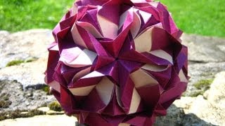 Origami ჱܓ Royal Rose ჱܓ Kusudama [upl. by Ahsemo211]