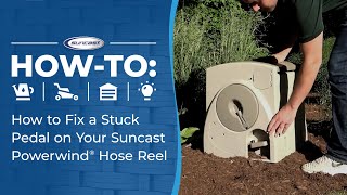 How to Fix a Stuck Pedal on a Suncast Powerwind Hose Reel [upl. by Lesley186]