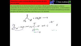186 Mecanismo para a conversão de um cloreto de acila em um éster [upl. by Doownil]