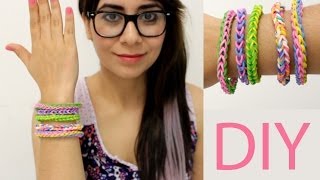 4 Ideas para hacer Pulseras con Ligas de Colores  Accesorios de Moda  Hablobajito [upl. by Sutton91]