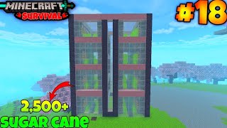 II MINECRAFT SUGAR CANE FARM BUILD AND PER HOURS 2500 SUGAR CANE PRODUCE II [upl. by Odrarebe602]