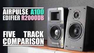 AirPulse A100 va Edifier R2000DB  5 Track Comparison [upl. by Wollis]