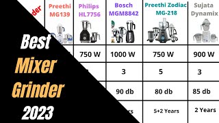 Preethi vs Phillips vs Bosch vs Sujata Mixer Grinder  Best Mixer Grinder in India 2023 [upl. by Ardnuaet]