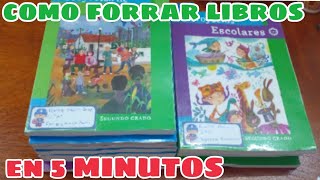 como FORRAR libros con contac o plástico EN MENOS DE 5 MINUTOS COMOFORRARLIBROS [upl. by Milka]