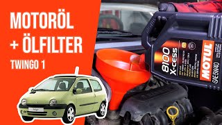 Wie TWINGO 1 12 8V Motoröl und Ölfilter wechseln 🛢 [upl. by Tnerb]