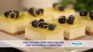 Double Lemon Cheesecake Bars Recipe  PHILADELPHIA Cream Cheese [upl. by Berck712]