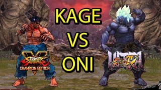 Street Fighter Dream Match  Kage vs Oni SFV vs SF4 [upl. by Delmar]