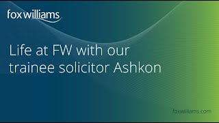 Life at FW with our trainee solicitor Ashkon [upl. by Noelc837]