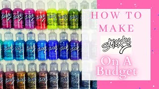 Homemade Stickles Glitter Glue Tutorial  Dollar Tree Products Only 😯🤑🤯💰 Episode 1 adultcoloring [upl. by Raynah739]