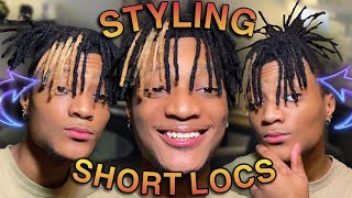 EASY HAIRSTYLES FOR SHORT DREADLOCKS [upl. by Ahsilac805]