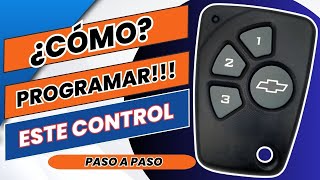 🖐️😃 COMO Programar Control de Alarma CHEVROLET PASO A PASO Facil en 5 MINUTOS [upl. by Marnia870]