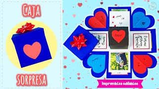 Caja sorpresa para Novio  Novia 💑❤️  DIY Tarjeta sorpresa Partypop DIY🎉 [upl. by Berti]