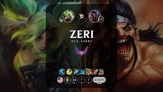 Zeri ADC vs Draven  NA Master Patch 146 [upl. by Irneh957]