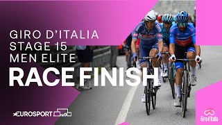 A SAVAGE STAGE  Giro DItalia Stage 15 Race Finish  Eurosport Cycling [upl. by Groos106]