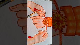 How to draw easy Raksha Bandhan drawing amp painting step by step tutorial for beginners shorts [upl. by Konrad820]