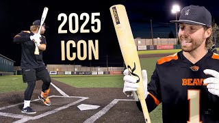 Hitting with the 2025 Rawlings Icon BBCOR  Baseball Bat Bros [upl. by Oicelem]