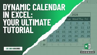 Dynamic Calendar in Excel  Your Ultimate Tutorial [upl. by Ursas868]