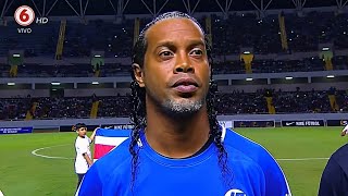 MESMO VELHO E APOSENTADO OLHA OQUE RONALDINHO APRONTOU NESSE AMISTOSO NA COSTA RICA [upl. by Lorain]