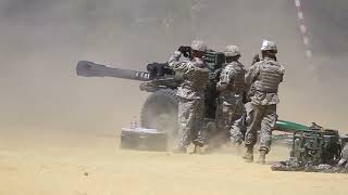 Direct Fire Training M777 M109A6 Paladin M119A3 Howitzer Artillery  US Army [upl. by Bartolome]