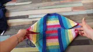 Tutorial Prosty sweter narzuta  poziom łatwy [upl. by Rosalinda]