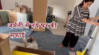 Cleaning My New house in Germany  Mop review  Indian in Germany 🇩🇪🇩🇪 [upl. by Ennyl]