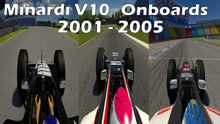 F1 2001  2005 Minardi V10 Onboards  Assetto Corsa [upl. by Mcclenaghan524]