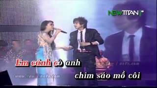 Karaoke Chim trắng mồ côi Đan Trường ft Cẩm Ly [upl. by Carmelina243]