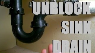 How to unblock a sink drain [upl. by Goddord775]