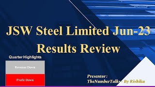 JSW Steel June2023 Q1 FY2024 Quarterly Result  Detailed Analysis amp Comparison with Graph amp Ratios [upl. by Allit]