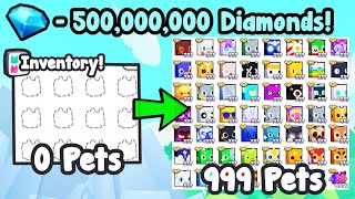 Spending 500 Million Diamonds And Buy Every Huge Pets In Pet Simulator 99 [upl. by Hasty420]