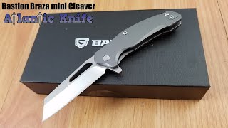 BASTION BRAZA MINI BRO CLEAVER FOLDING D2 POCKET KNIFE 228C [upl. by Trager478]