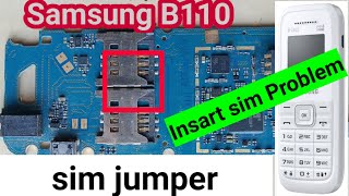 Samsung b110 insert sim solution insert sim jumper [upl. by Gelman323]