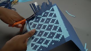 How to Make Paper Weaving Cards Tutorial  Paper Craft Ideas [upl. by Oberg751]